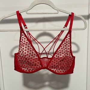 Victoria's Secret Red Mesh Bra